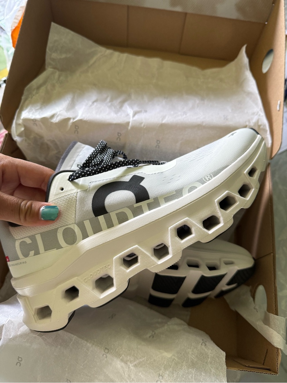 On Running White and Black CloudTec Men's Sneakers